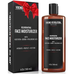 Viking Revolution Rejuvenating Face Moisturizer with Aloe vera Jojoba- Hyaluronic Acid, Natural Moisturizer Cream for Skincare, Anti Wrinkle & Anti Aging Facial Cream/Lotion - 6 oz (180ml)