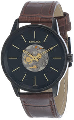 Sonata Black Dial Analog watch For Men-NR7133NL02