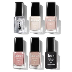 LONDONTOWN The Sophisticate Collection Full Manicure Nail Polish Kit with Nail Hardener & Base Coat, Gel Genius Top Coat, and 3 Nail Color Shades, 0.40fl oz