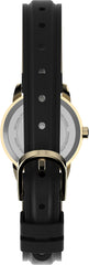 Timex Easy Reader Women's 25 mm Leather Strap Date Window Watch - Black/Goldtone