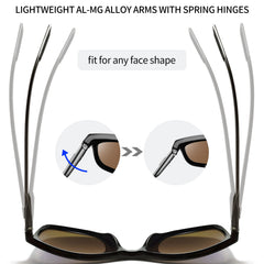 Joopin Sunglasses for Men Women, Fashion Polarized Sun Glasses Retro Square Shades UV Protection Driving