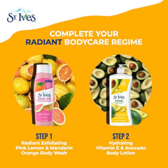 St. Ives Hydrating Body Lotion with Vitamin E & Avocado| Organic Skin Renewing Lotion For Smooth & Supple Skin| Deeply Hydrates & Nourishes| Paraben-Free & Non-Greasy| Dermatologically Tested| 621ml