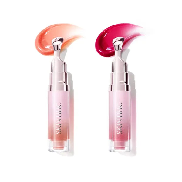 SKINTIFIC Peptide Brightening Lip Serum Duo – 05 Peach Rose & 06 Cherry Red