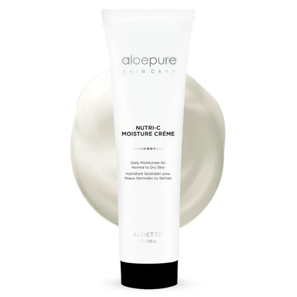 Aloette Nutri-C Face Moisturizer Cream - Daily Facial Skin Care Products for Wrinkles & Fine Lines - Skin Moisturizer Face Lotion Hydrates & Rejuvenates Dry to Normal Skin, Gluten Free - 3 Fl Oz
