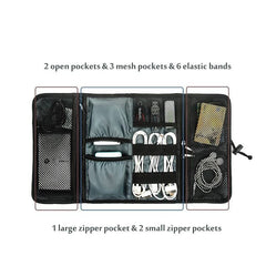 JeeDaar Accessories Bag Organizer, Universal Electronics Travel Gadgets Carrying Case Pouch for Charger USB Cables SD Memory Cards Earphone Flash Hard Drive