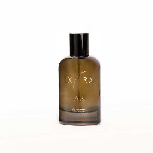 Ixora A3 Perfume - Luxurious Oriental Fragrance with Oud Al Bakhoor, White Oud, Saffron, and Amber Notes