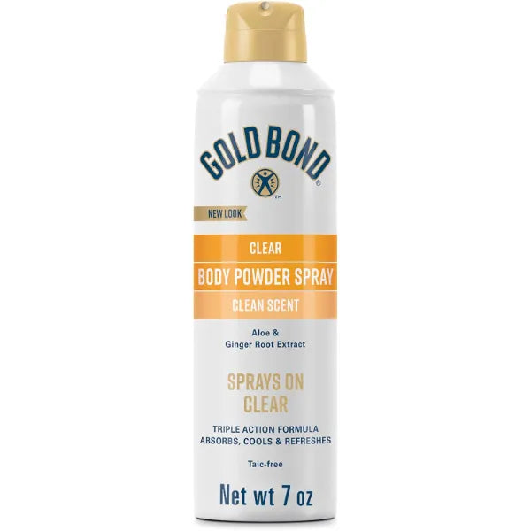 Gold Bond No Mess Talc-Free & Clear Invisible Body Powder Spray