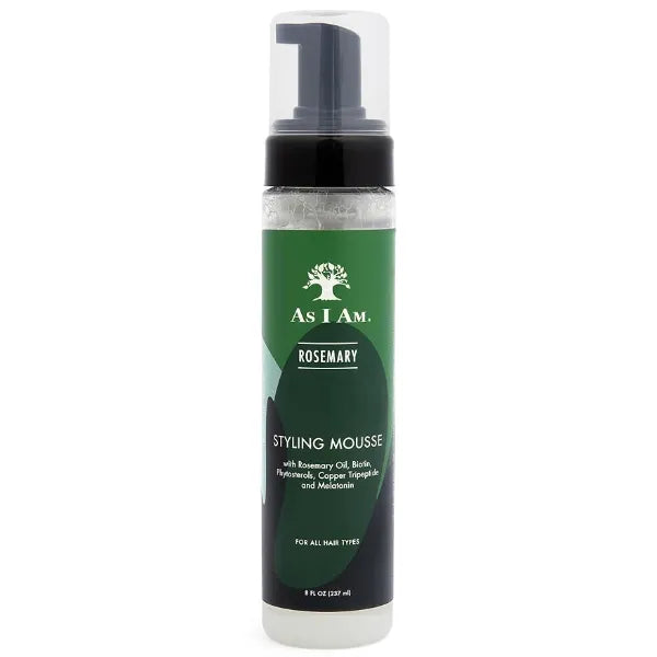 As I Am Rosemary Styling Mousse 8 Fl Oz  with Biotin & Saw Palmetto
