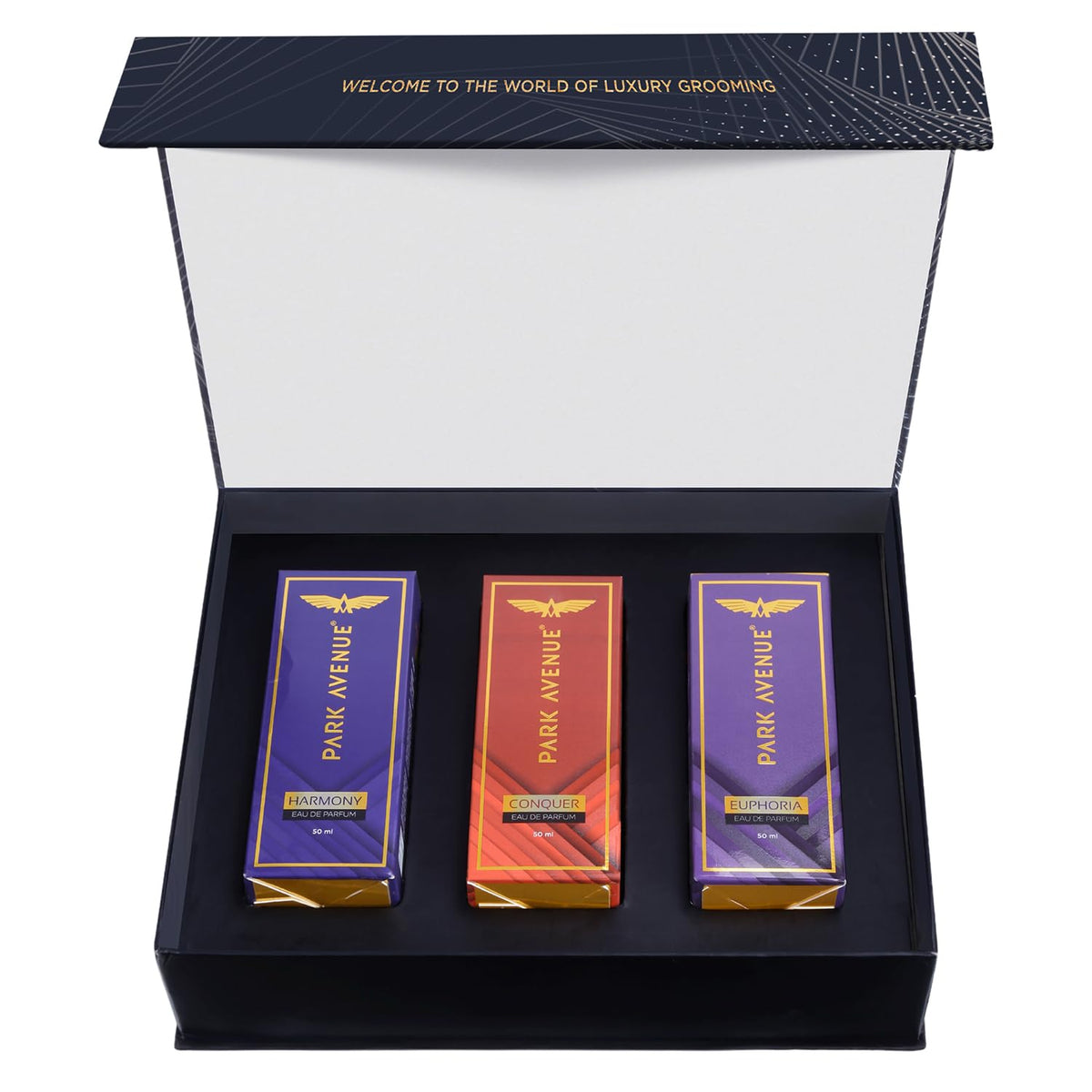 Park Avenue Gift Set For Men Euphoria, Conquer & Harmony Fresh Liquid Eau De Parfum Men, 150ml | Perfume for Men | Premium Luxury Fragrance Scent | Long-lasting Aroma Perfume