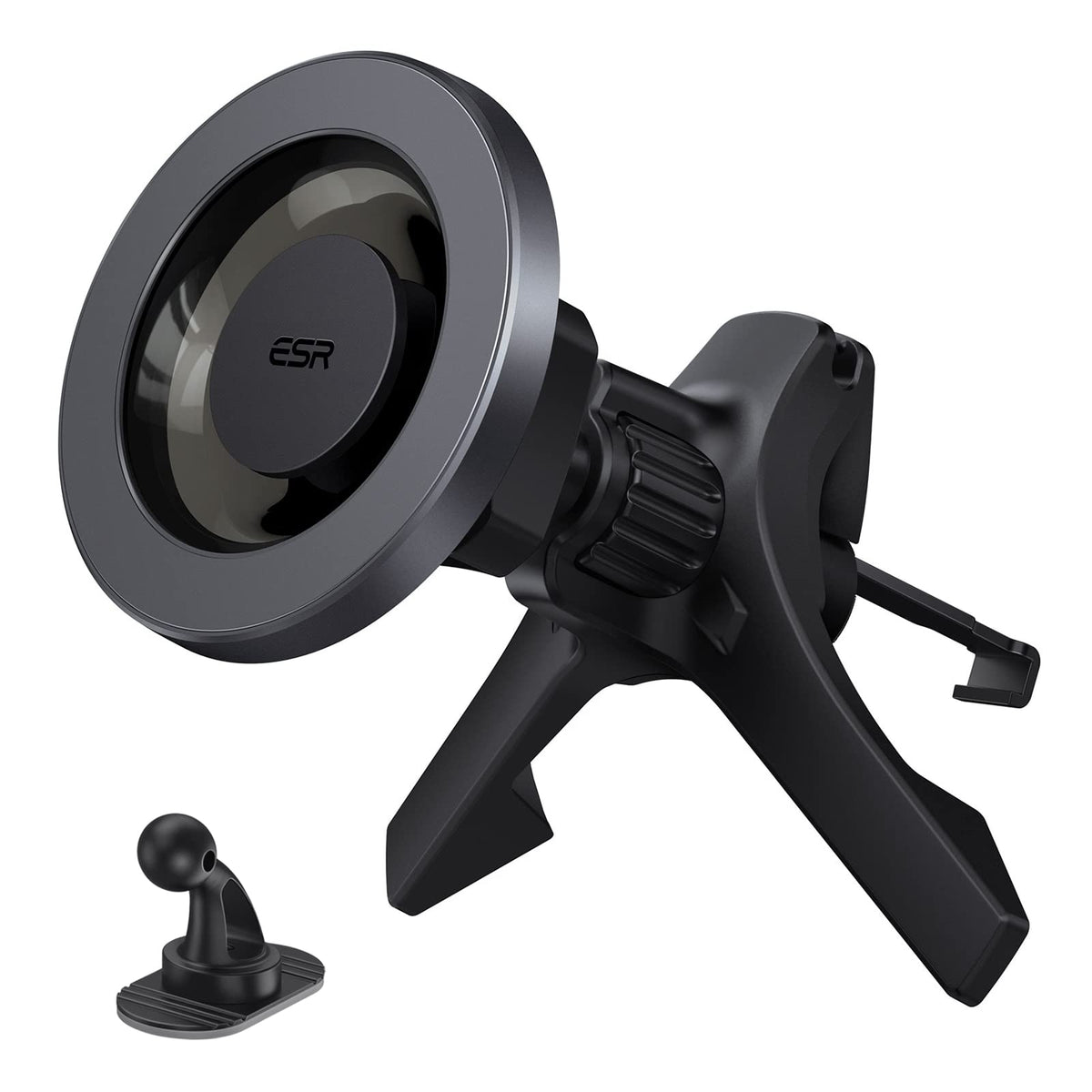 ESR Car Mount Designed for MagSafe, (HaloLock) Stronger Magnets, Magsafe Car Phone Holder, Air Vent Mount for iPhone 16/15/14/13/12 Seires, Car Accessories, Charging Not Supported, Metallic Grey