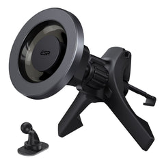 ESR Car Mount Designed for MagSafe, (HaloLock) Stronger Magnets, Magsafe Car Phone Holder, Air Vent Mount for iPhone 16/15/14/13/12 Seires, Car Accessories, Charging Not Supported, Metallic Grey