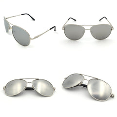 J+S Premium Military Style Classic Aviator Sunglasses, Polarized, 100% UV protection for Men Women