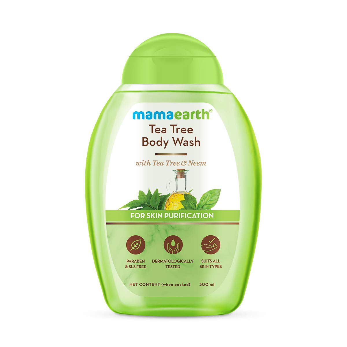 Mamaearth Tea Tree Body Wash With Tea Tree & Neem, Shower Gel For Skin Purification – 300 ml