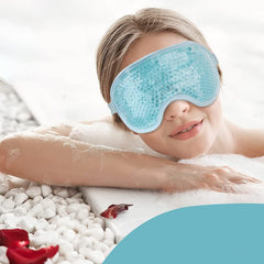Cooling Gel Eye Mask - Reusable Cold Pack for Puffy Eyes, Dark Circles, Migraine, Stress Relief - Eye Treatment Gels With Soft Plush Backing