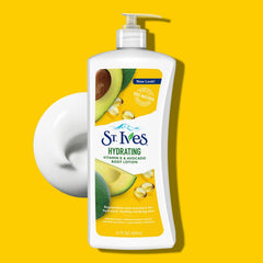 St. Ives Hydrating Body Lotion with Vitamin E & Avocado| Organic Skin Renewing Lotion For Smooth & Supple Skin| Deeply Hydrates & Nourishes| Paraben-Free & Non-Greasy| Dermatologically Tested| 621ml