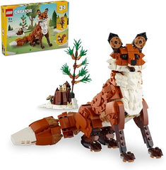 LEGO Creator 3in1 Forest Animals: Red Fox Toy to Owl Figure to Squirrel Model, Woodland Animal Toys for 9 Plus Year Old Kids, Girls & Boys, Makes a Fun Bedroom Decoration, Birthday Gift Idea 31154