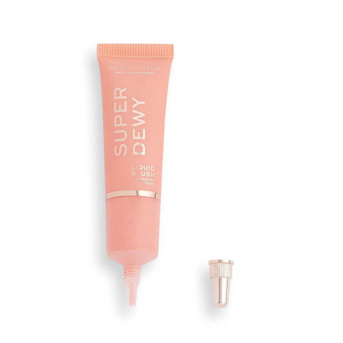 Makeup Revolution Superdewy Liquid Blusher, Highly Pigmented, Buildable Formula, Fake The Flush, 15 ml