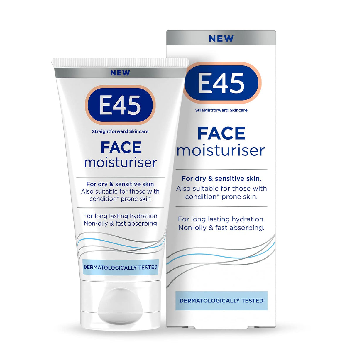 E45 Face Moisturizer long-lasting care for dry and sensitive skin - 50ML