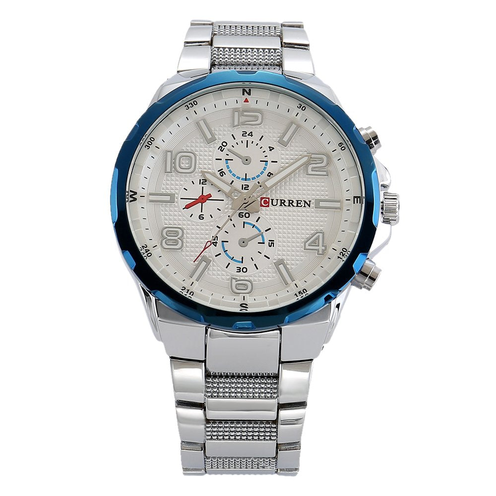 Curren Casual Watch For Men Analog Stainless Steel - 8276 - Silver
