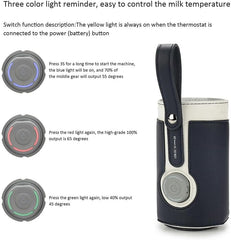 TERRIFI Portable Bottle Warmer, with 3 Temperature Control, Travel Smart Insulation Milk Bottle Cover Bag, USB Baby Bottle Warmer for Breastmilk or Formula for Travel and Other Outdoor Activities