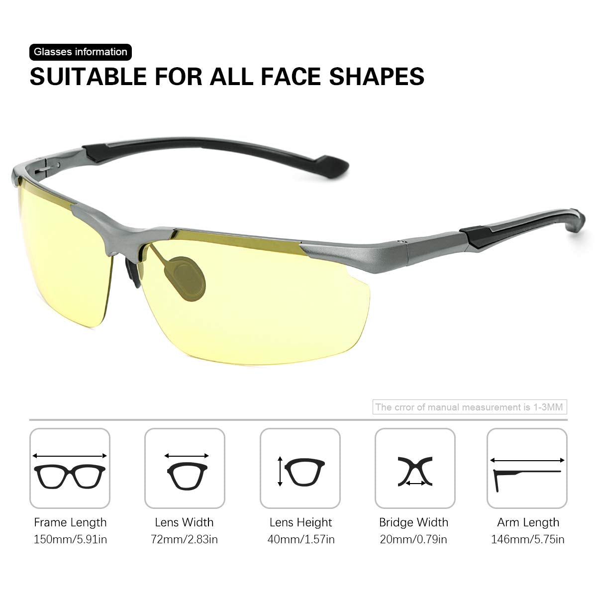 YIMI unisex-adult Night Vision Glasses Night Vision Glasses
