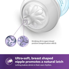 AVENT Philips Natural Response Baby Bottle, 260ml - Blue, SCY903/21