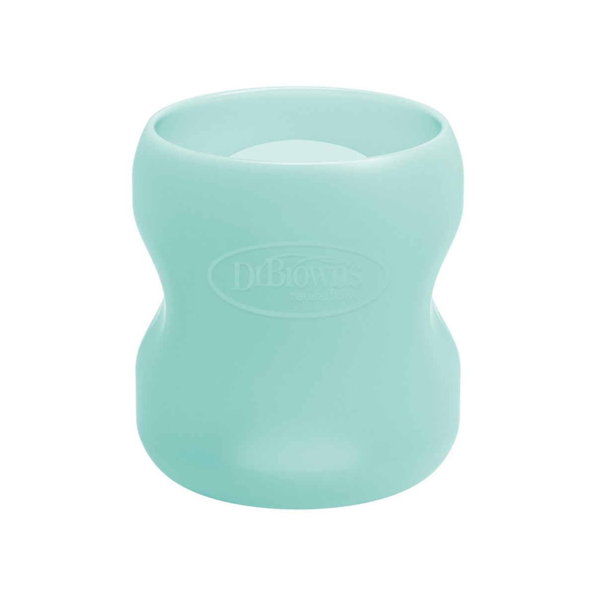 Dr. Brown's Natural Flow Options+ Glass Baby Bottle Sleeves,100% Silicone,5 oz,Wide-Neck,Mint