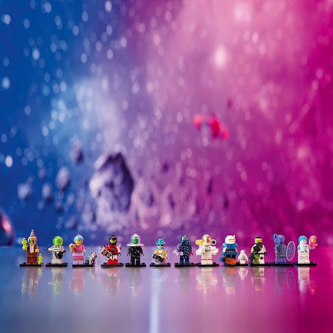 LEGO Minifigures Series 26 Space, Collectible Role-Play Toys for 5 Plus Year Old Boys & Girls, Incl. Astronaut and Robot, Party Bag Fillers, Kids Birthday Gift Idea, (1 of 12, Chosen at Random) 71046