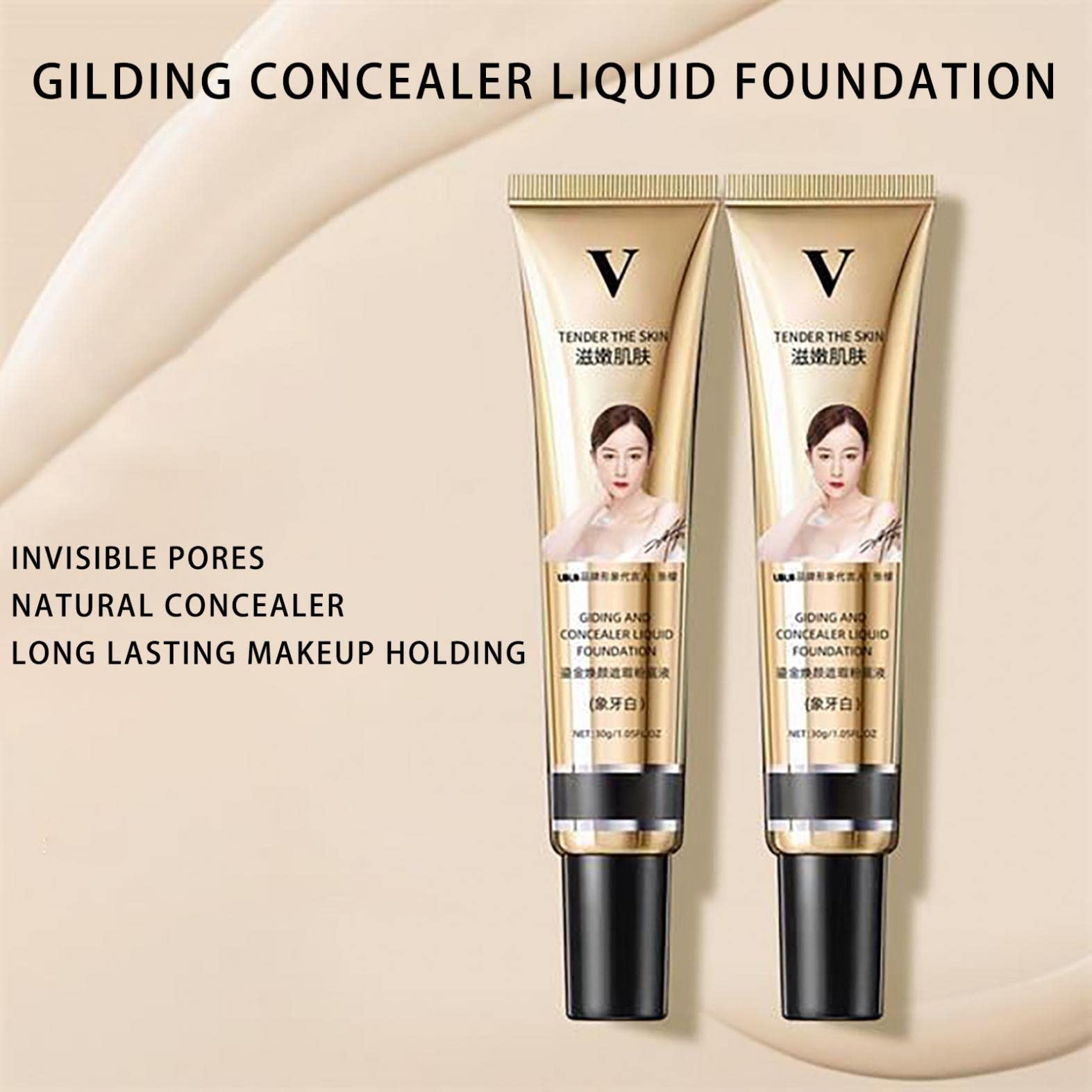 Liquid Foundation Full Coverage New Formula New Base Cream Flawless Makeup Concealer Base Cream Matte Waterproof Long Lasting Oil Free Smooth Liquid Foundation