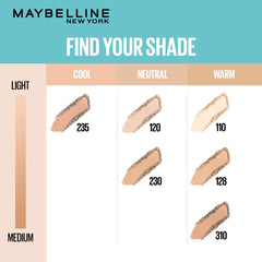 Maybelline New York Ultimate Powder Foundation For All Skin Types, Full Matte Coverage, Spf44, 24H Oil Control, Fit Me,Shade 310, 9G, Pack Of 1