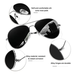 KANASTAL Polarized Sunglasses for Women and Men, Metal Frame Sun Glasses Retro Shades for Mens Driving Outdoor Military Style 100% UV400 Protection