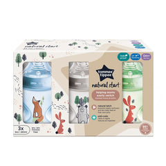 Tommee Tippee Closer to Nature Baby Bottles, Woodland Friends | Breast-Like, Anti-Colic Valve (9oz, 3 Count)