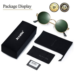 Joopin Round Polarized Sunglasses for Men Women, UV Protection Sun Glasses Small Circle Hippie Lennon Shades Sunglasses