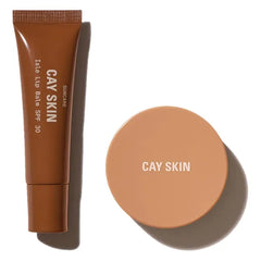 Cay Skin Isle Lip Balm SPF 30 & Deepwater Lip Mask Duo – Hydrating Clear Gloss & Overnight Repair Treatment, Vanilla Brown Sugar (1.05 oz)