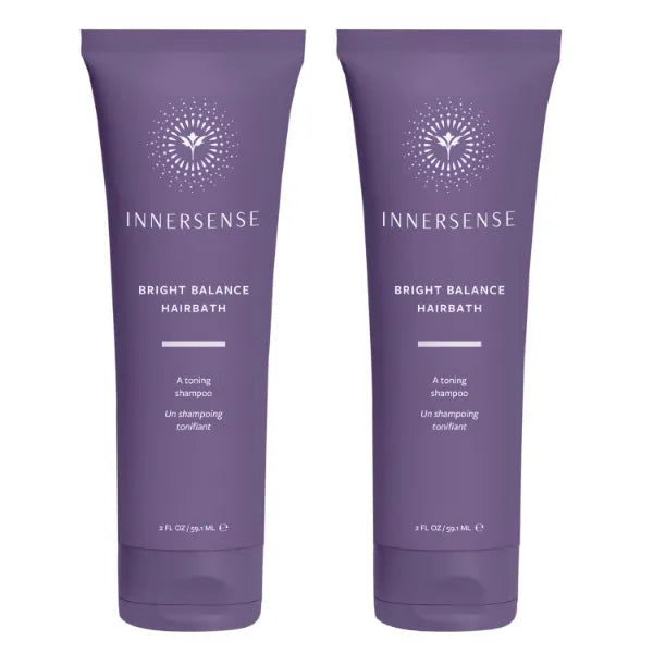 INNERSENSE Organic Beauty - Natural Bright Balance Purple Hairbath | Toning, Color Care, For Lightened or Grey Hair | Non-Toxic, Cruelty-Free Haircare