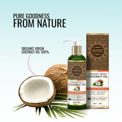 Morpheme Pure Organic Virgin Coconut Oil (ColdPressed) For Hair, Body, Skin Care, Massage 200ml