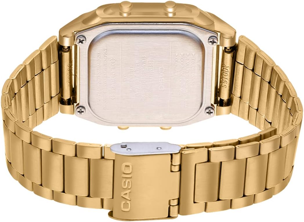 Casio Casual Watch Digital Display Quartz For Men Gold/Grey