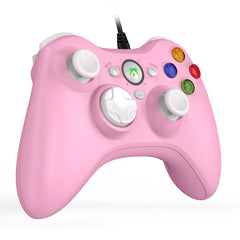 DYONDER Wired PC Controller,Game Controller Joystick with Dual-Vibration Turbo and Hall Trigger Buttons for Windows PC/ PS3/ Android TV Box/Tesla(Pink)