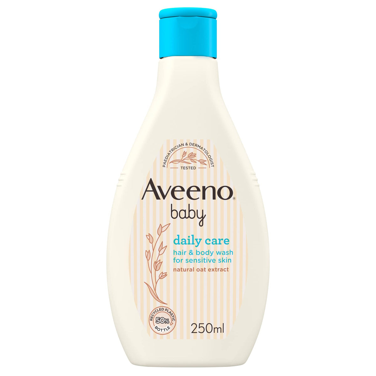 Aveeno Baby, Daily Care Hair & Body Wash, gently cleanses and nourishes from head to toe, gently fragranced, ideal for newborns - 250ml.