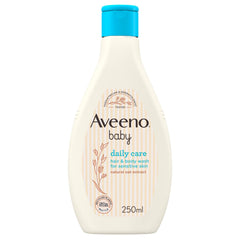 Aveeno Baby, Daily Care Hair & Body Wash, gently cleanses and nourishes from head to toe, gently fragranced, ideal for newborns - 250ml.