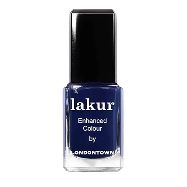 LONDONTOWN lakur Nail Polish Chip-Resistant, Non Toxic, Conditions & Hydrates Nails Glossy Shimmery Black White Grey Silver, .40 fl oz