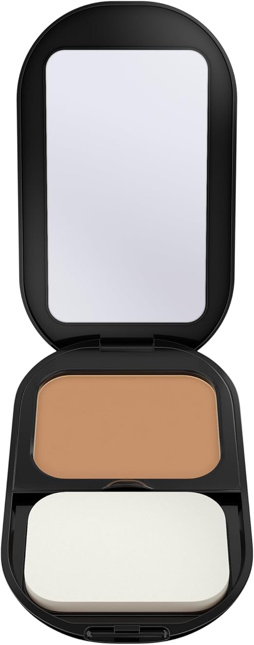 Max Factor Facefinity Compact Foundation, Compact Powder, Refillable Foundation, Vegan Formula, Buildable Full Coverage Foundation & Matte Finish, Up to 24hr Wear, SPF20, 006, Golden, 10g (0.4oz)