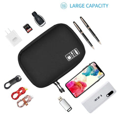 M&J Universal Cable Organizer Bag for Travel and Houseware Storage, Small Electronics Accessories Cases for Various USB Cables Earphone Charger Phone