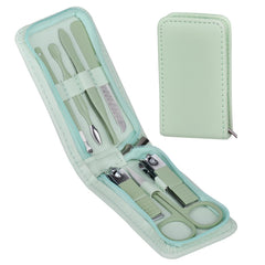 HBSTUDIO Manicure Set Nail Clippers Pedicure Kit, Beauty Tool Portable Set Professional Grooming Kits Nail clippers Tools, Zipper Portable Travel Pack for men and women(7 Pcs)