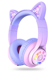 iClever Kids Bluetooth Headphones, 74/85dB Volume Control, 50 Hours Playtime, Bluetooth 5.2, Kids Headphones with Microphone for School/Tablet/Mobile/Computer