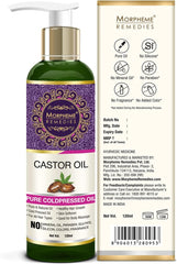 Morpheme Remedies Pure Cold Pressed Castor Oil For Hair & Skin Care, 120ml