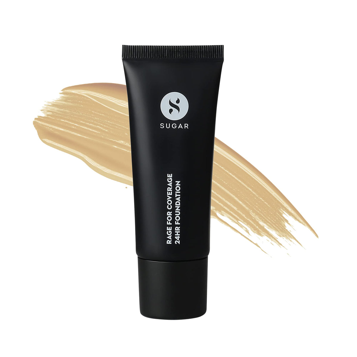 Sugar Cosmetics Rage 17 Rave Full Coverage Foundation, Ultra Creamy, 24-Hour Matte Finish - Light Golden Shade - 25ml