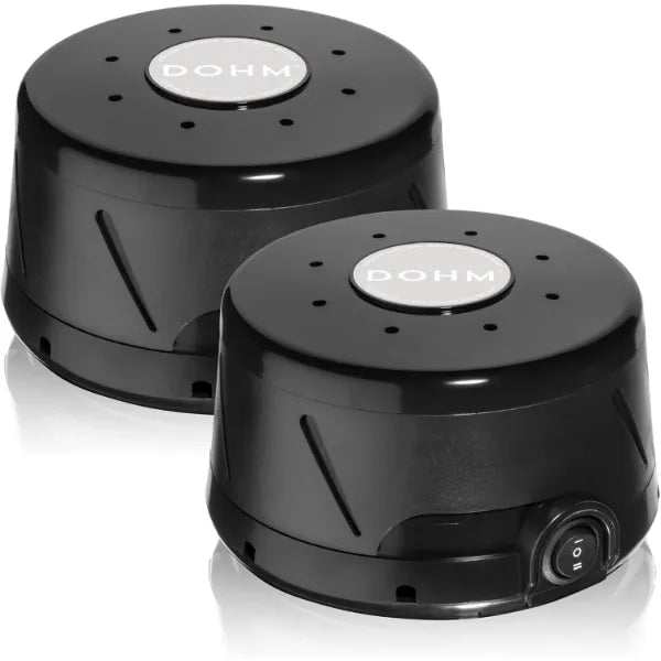 Yogasleep Dohm Classic 2-Pack Black | The Original White Noise Machine | Soothing Natural Sound from a Real Fan | Noise Cancelling | Sleep Therapy, Office Privacy, Travel