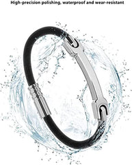 SYOSI Anti-Static Wrist Strap Bracelet, Silicone Rubber Band for Men and Women, Unisex Fashionable Static Eliminator, 20cm Black Anti-Static Accessories for Daily Use