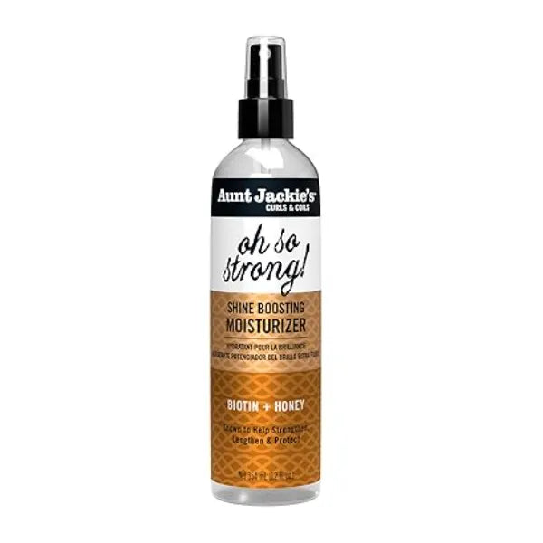 Aunt Jackie's Award Winning Braid + Twist Collection Oh So Strong Shine Boosting Moisturizer, 12 fl oz